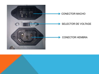 CONECTOR MACHO



SELECTOR DE VOLTAGE




CONECTOR HEMBRA
 