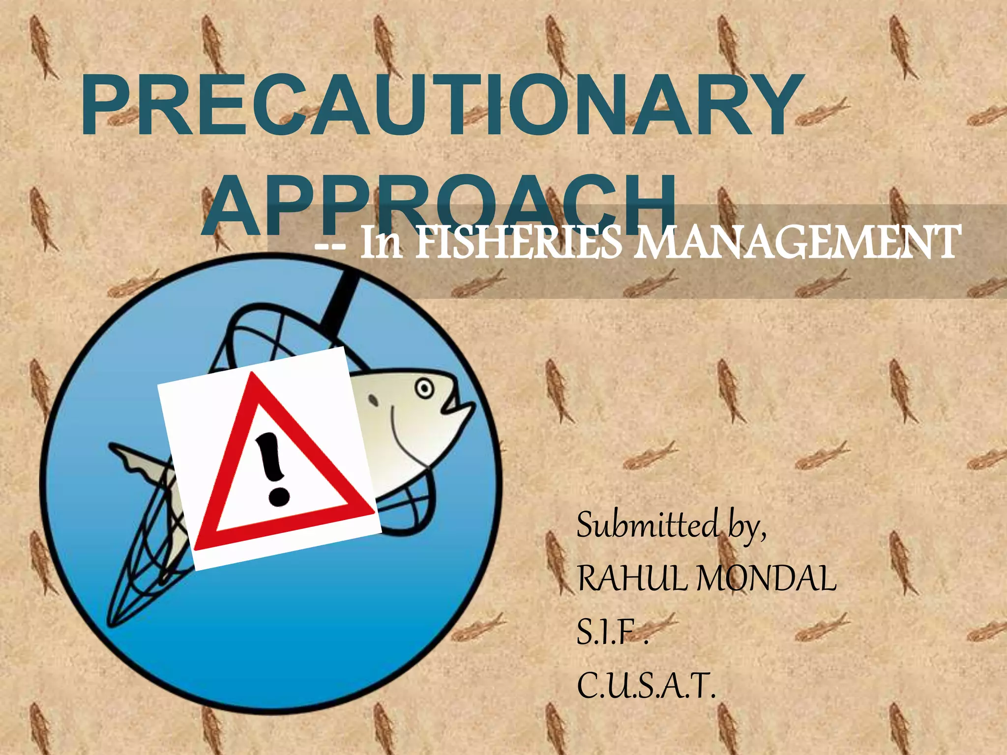 Precautionary approach to fishery management | PPT