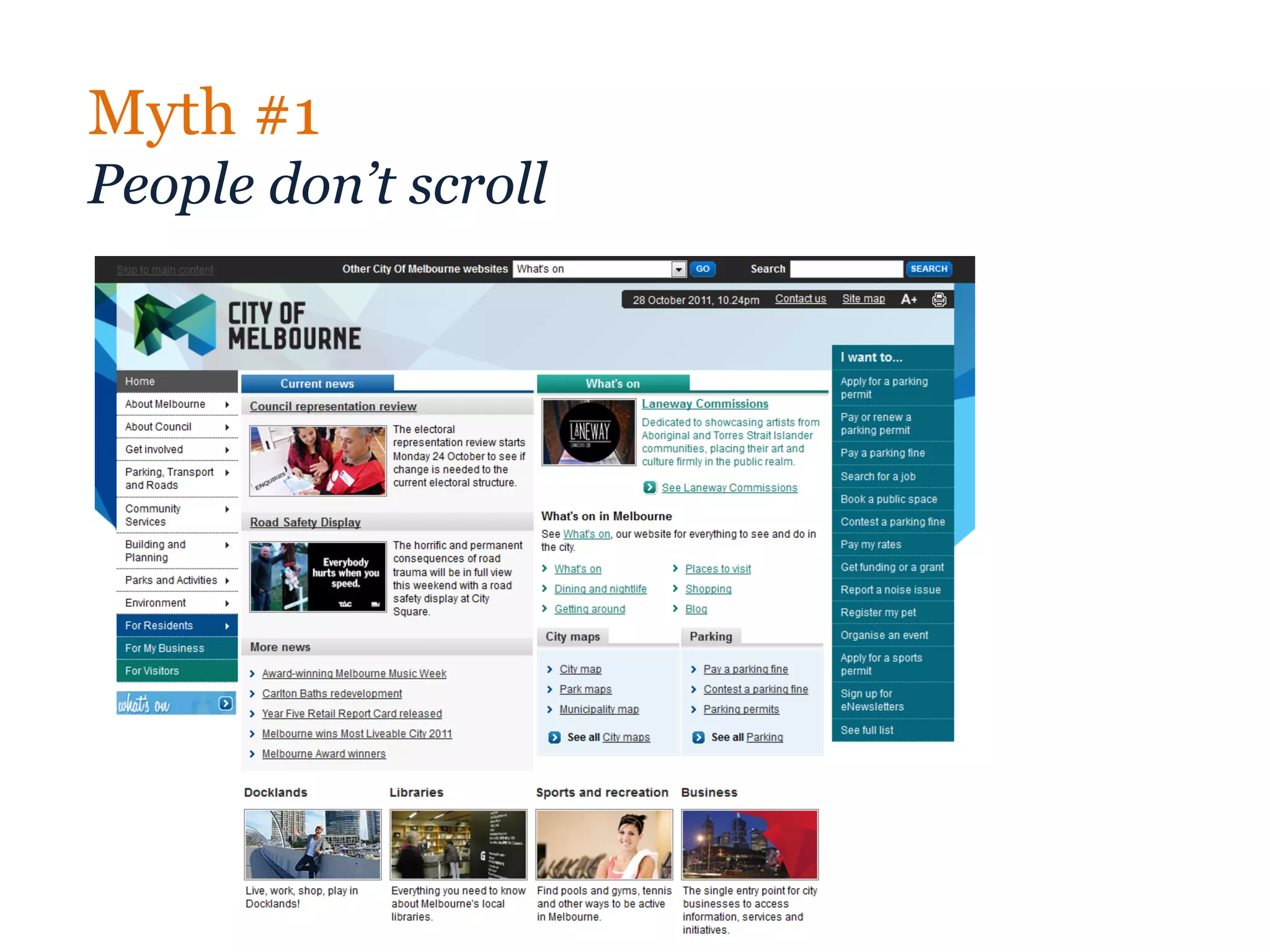 Myth #1
People don’t scroll
 