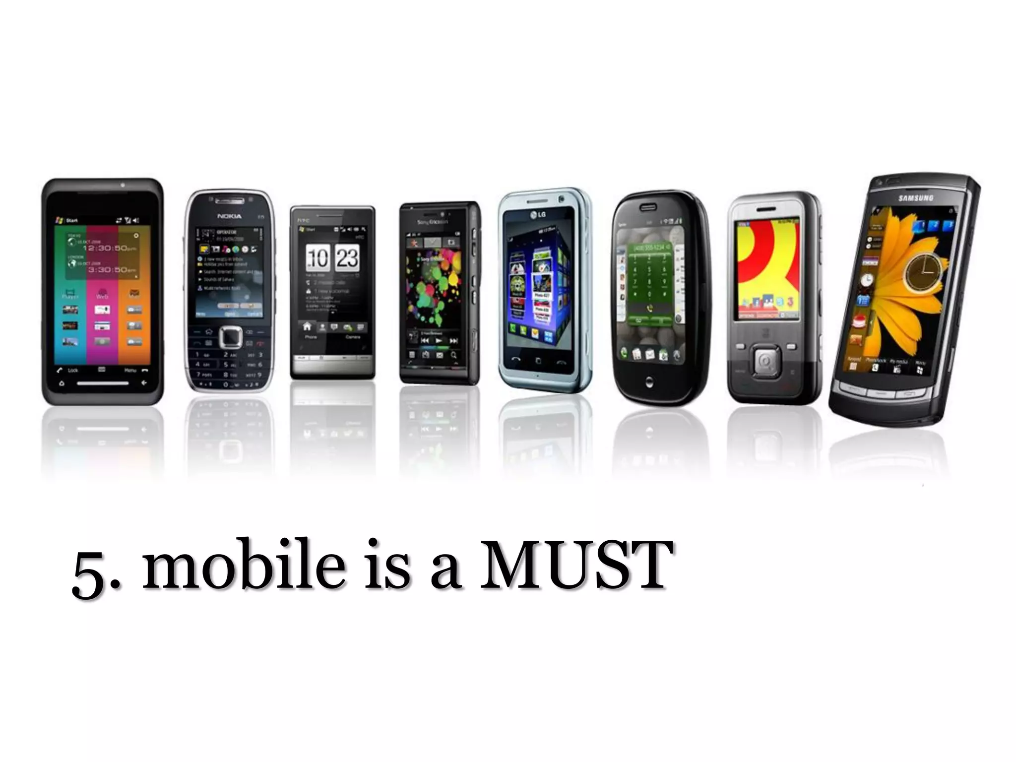 5. mobile is a MUST
 