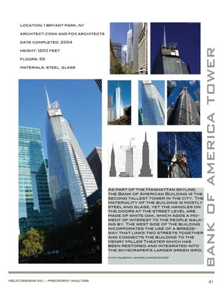 bank of america tower


helix designs inc. - precedent analysis
                                                   41
 