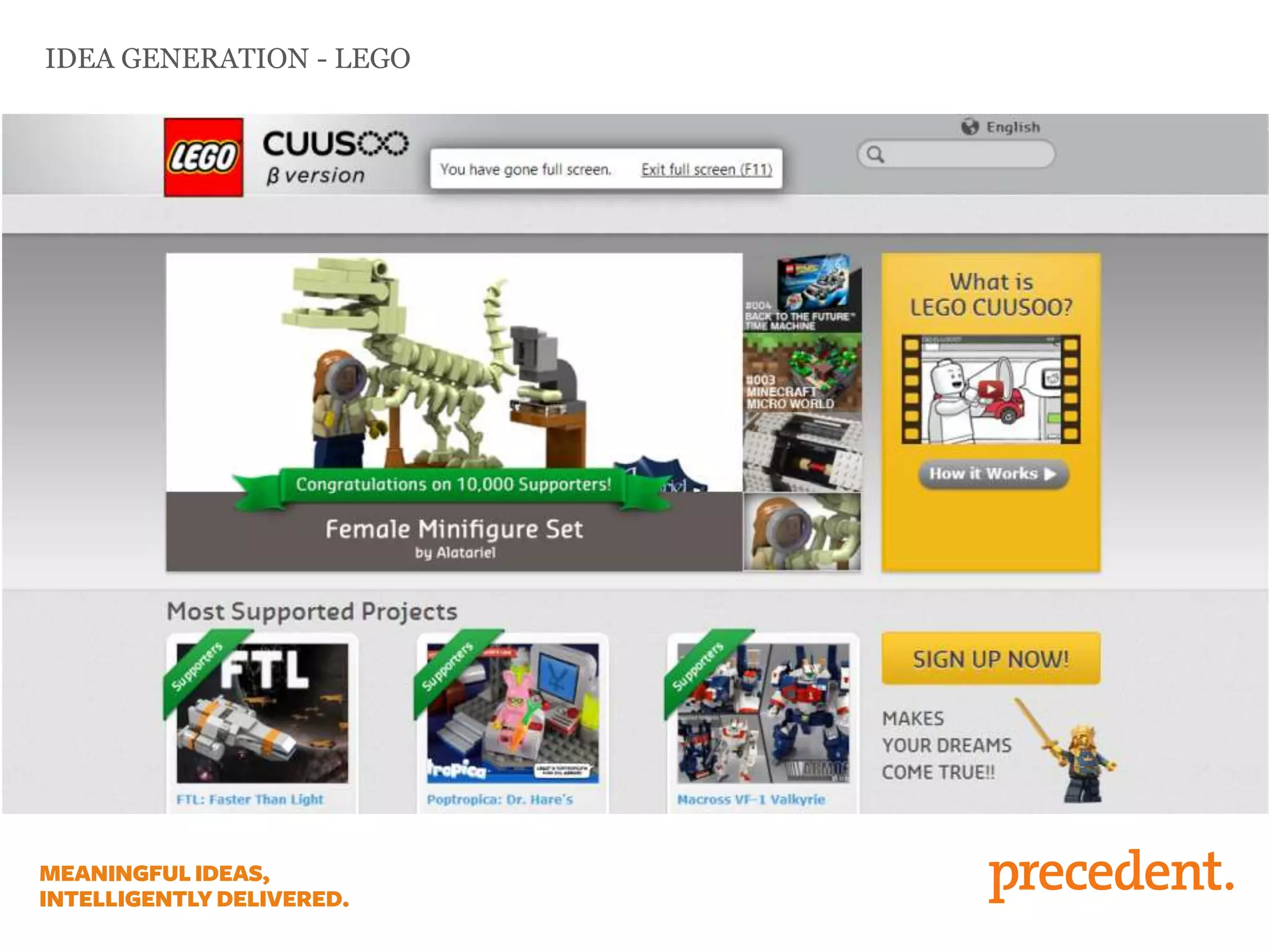 IDEA GENERATION - LEGO
 