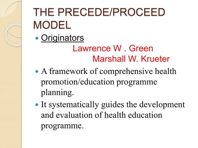 Preceed proceed model of health planning | PPTX