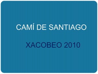CAMÍ DE SANTIAGO
XACOBEO 2010
 