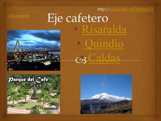 • Risaralda
• Quindío
• Caldas
http://youtu.be/nB7h8FepZTI
Documento
 