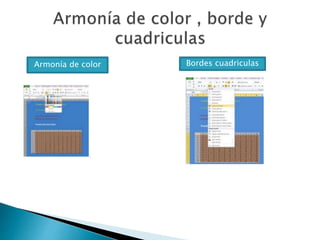Armonía de color Bordes cuadriculas
 