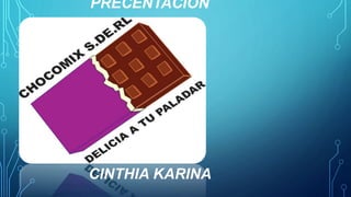 PRECENTACION
EMPRESA
PREPARADORA DE
CHOCOLATE
PRECENTACION
CINTHIA KARINA
 