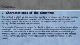 Perception - Individual Behavior (Organisation Behavior) | PPTX