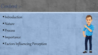 Perception - Individual Behavior (Organisation Behavior) | PPTX