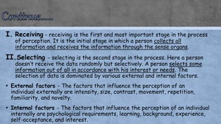 Perception - Individual Behavior (Organisation Behavior) | PPTX