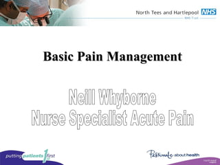Neill Whyborne Nurse Specialist Acute Pain Basic Pain Management 