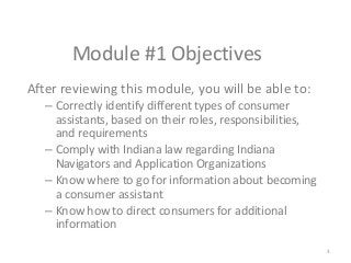 Module 1 Ind Indiana Navigator Precertification Training Module 1A | PPTX