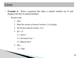 preChapter4.pptx algorithm and flowcart1 | PPTX