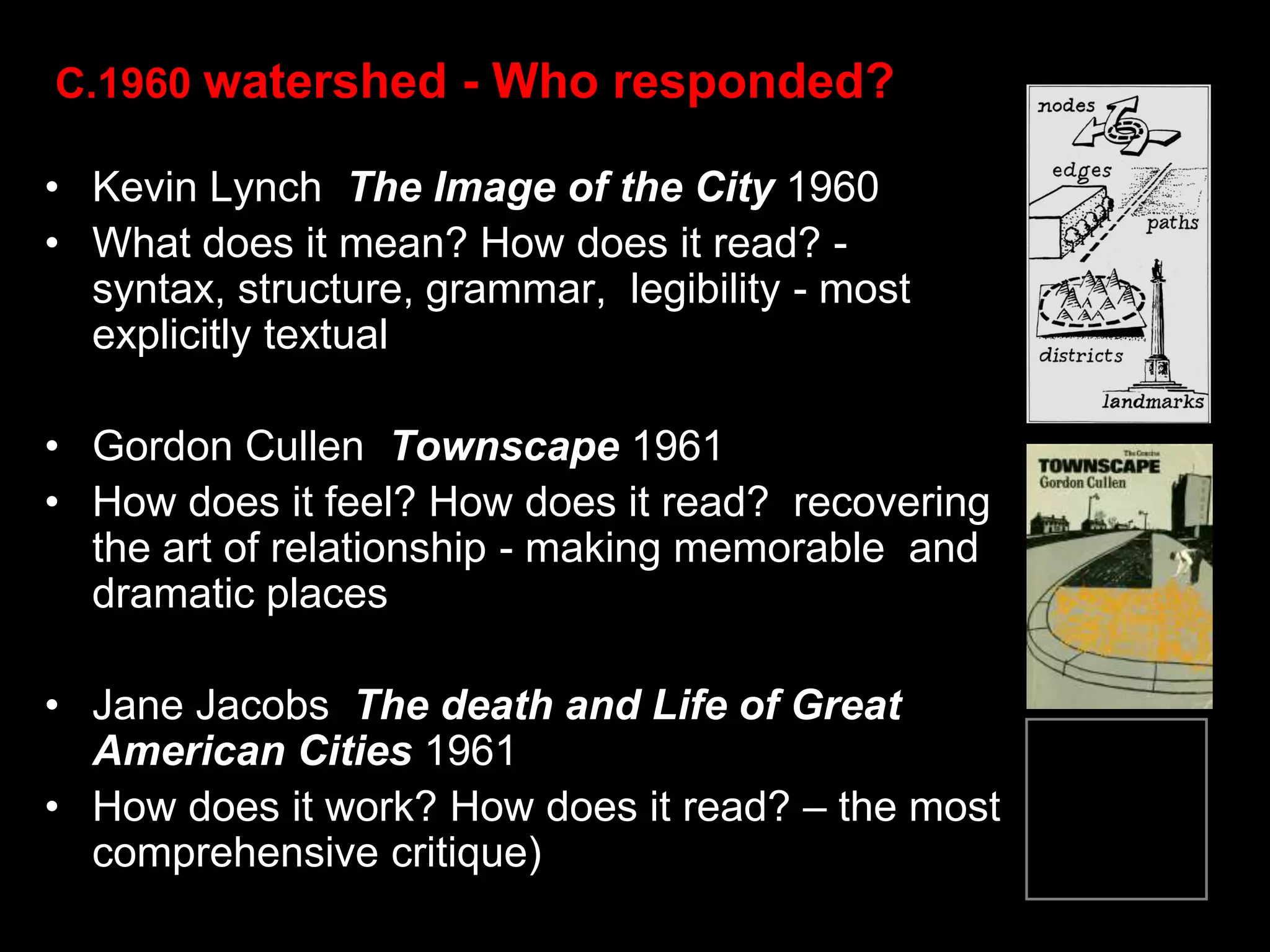 create broad vistas          - from The City of Tomorrow 1924