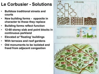 Le CorbusierManifesto or INTENT: We mustdecongest the centres of our cities