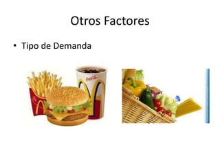Otros Factores
• Tipo de Demanda
 