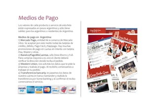 Precios tienda argentina