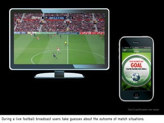 http://j.mp/heineken-star-player



During a live football broadcast users take guesses about the outcome of match situations.
 