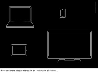More and more people interact in an "ecosystem of screens".
 