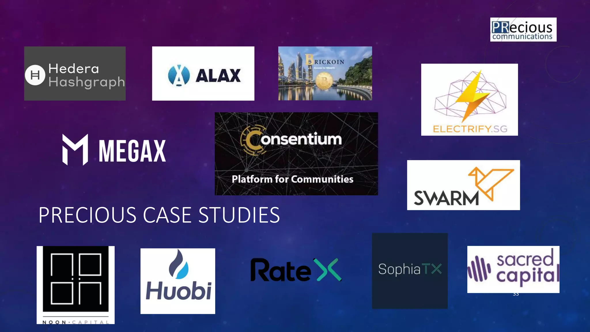 PRECIOUS CASE STUDIES
33
 