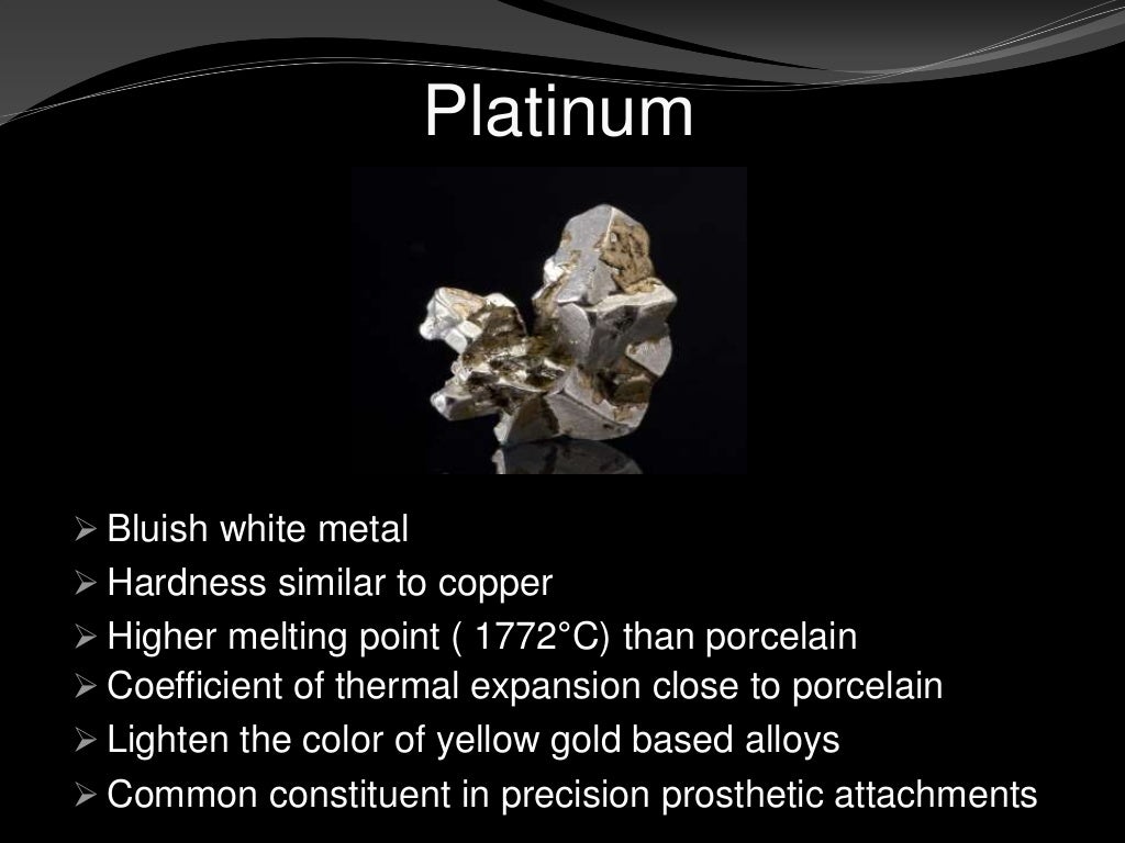 Precious metal alloys in dentistry