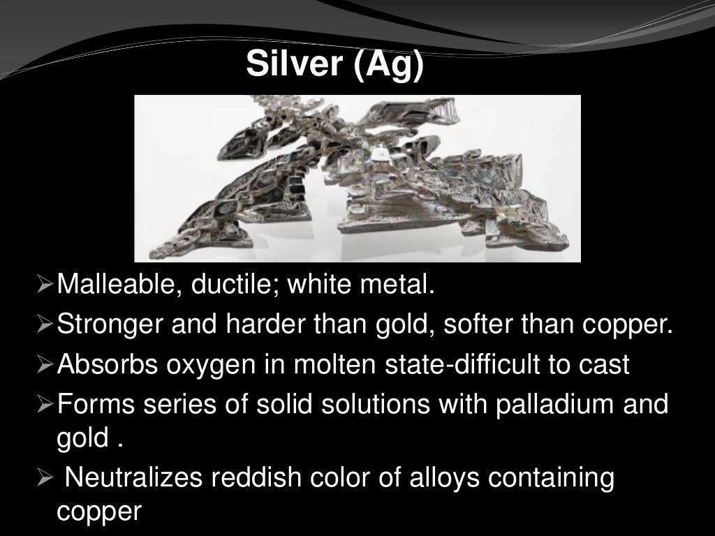 Precious metal alloys in dentistry