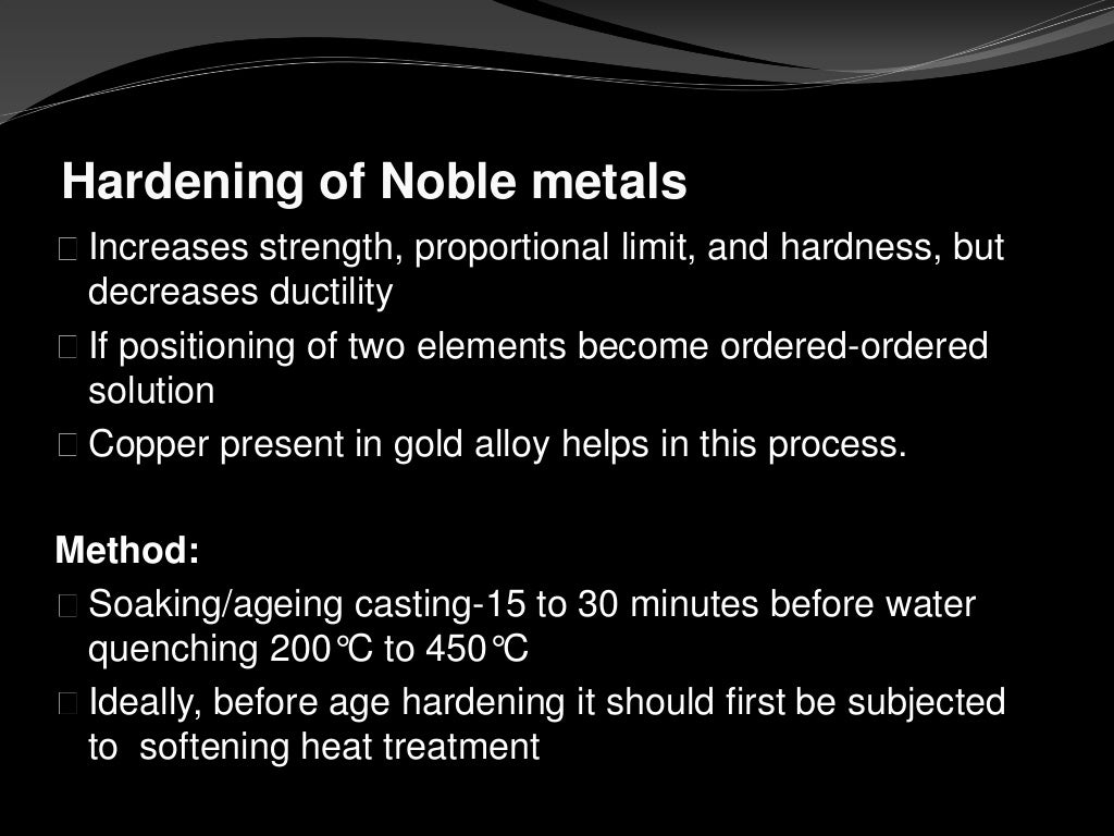 Precious metal alloys in dentistry