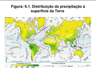 Figura: 6.1. Distribuição da precipitação à
superfície da Terra
 