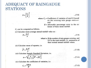 ADEQUACY OF RAINGAUGE
STATIONS

 