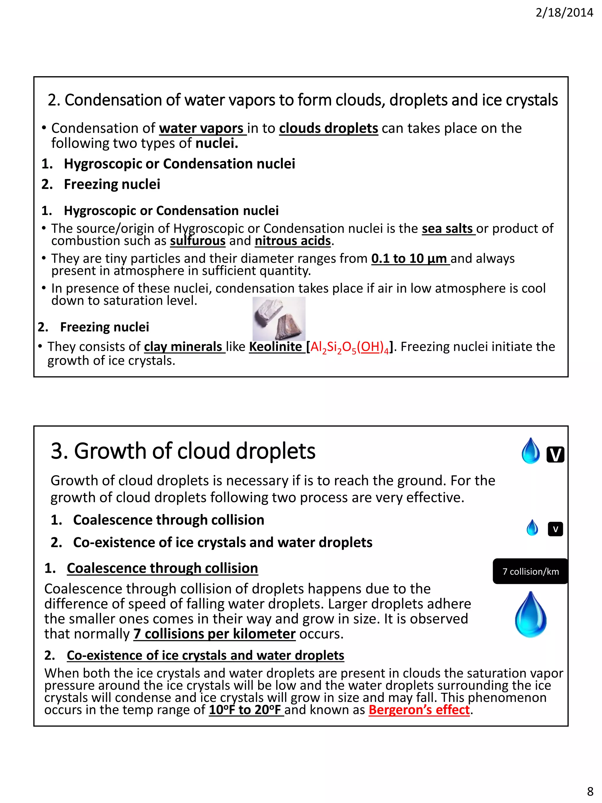 Precipitation types and clouds types | PDF