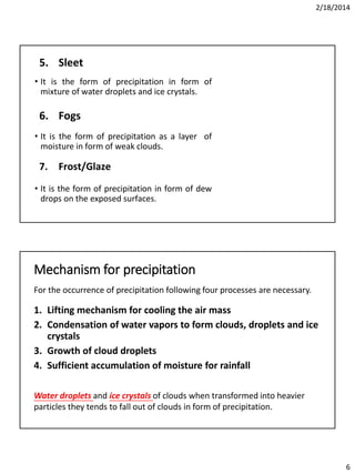 Precipitation types and clouds types | PDF
