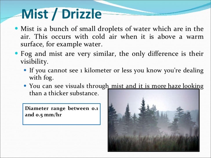 precipitation presentation is fog a form of precipitation
