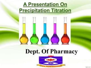 A Presentation On 
Precipitation Titration 
Dept. Of Pharmacy 
 