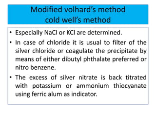 Precipitation titration | PPTX