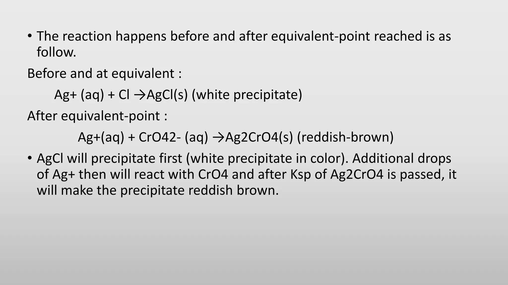 A presentation on precipitation titration & its implication On ...