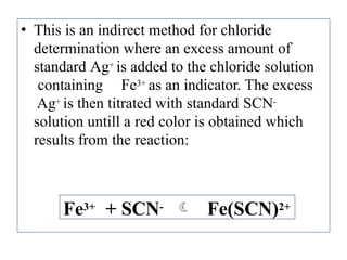 Argentometric or Precipitation titrations | PPTX