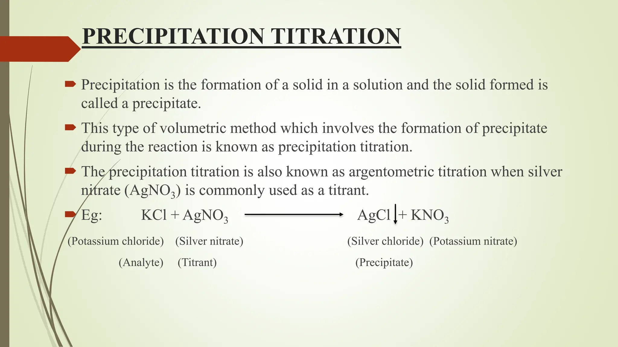 precipitation titration dpharm 1st year. PPT