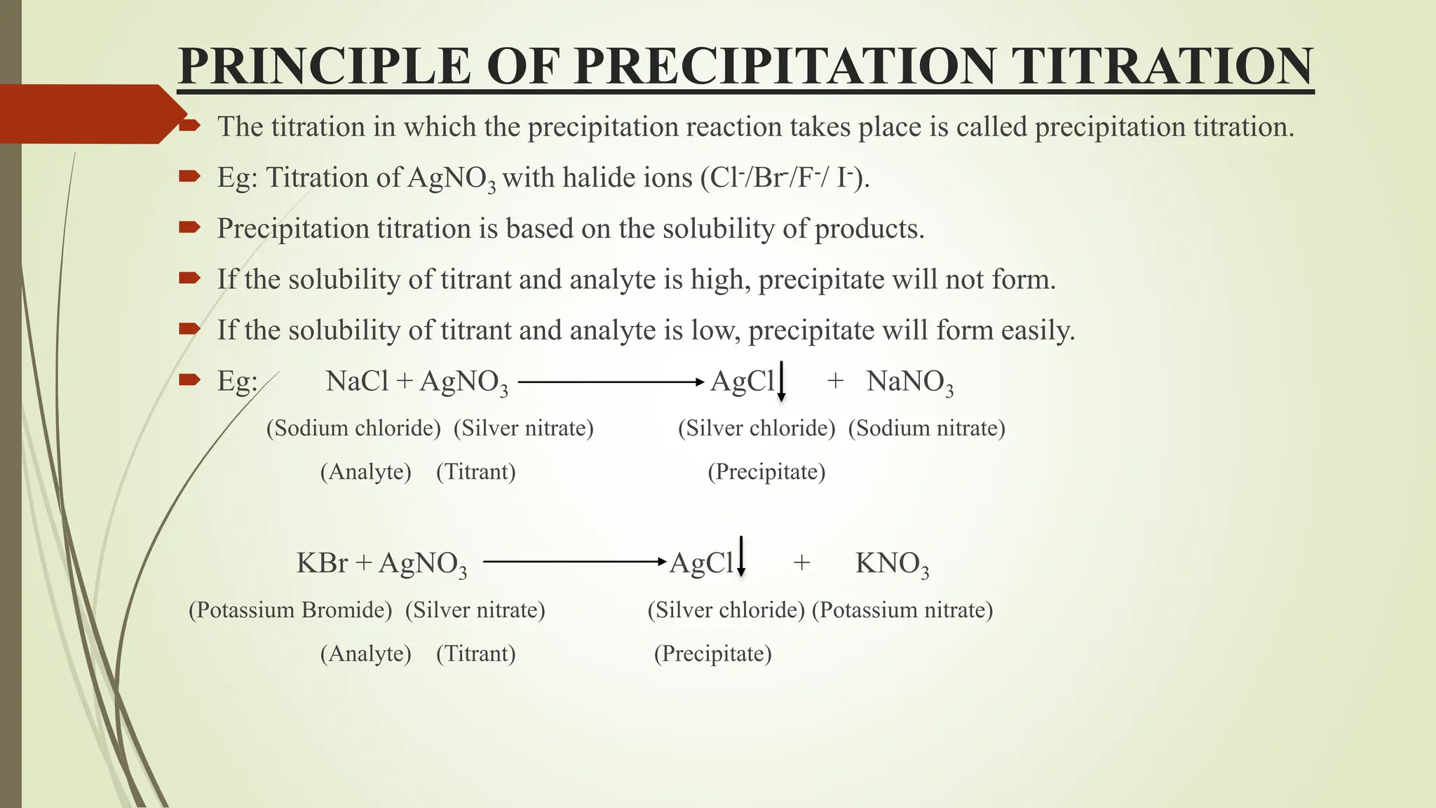 precipitation titration dpharm 1st year. PPT