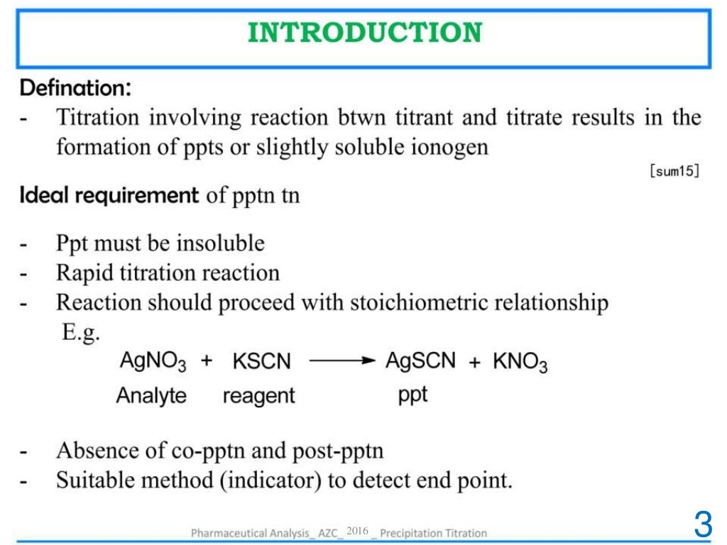 Precipitation Titration _ Pharmaceutical Analysis _ B. Pharmacy