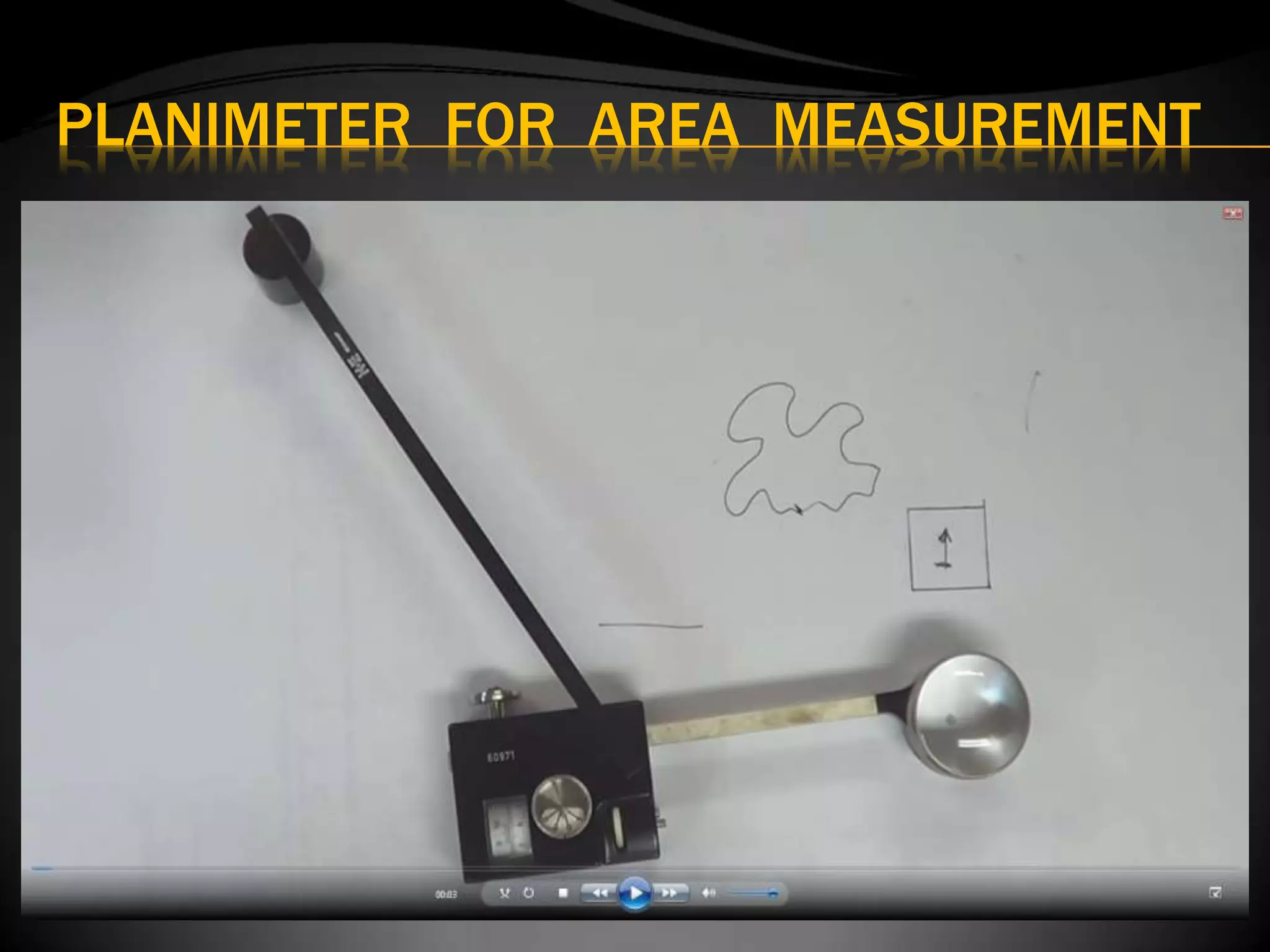 PLANIMETER FOR AREA MEASUREMENT
 