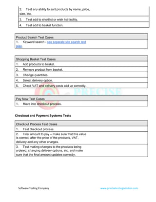 Ecommerce Website Testing Checklist | PDF