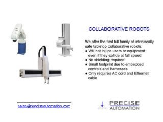 Precise Automation Collaborative Robot Product Overview