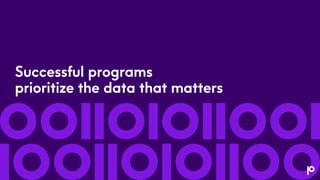 Successful programs
prioritize the data that matters
 