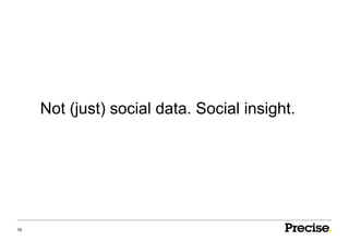 Not (just) social data. Social insight.




18
 