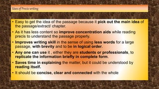 Precise writing & Active Passive voice | PPTX