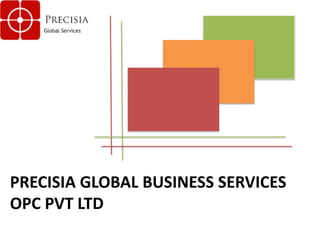 PRECISIA GLOBAL BUSINESS SERVICES
OPC PVT LTD
 