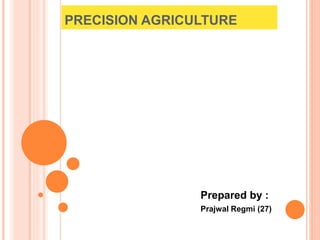 PRECISION AGRICULTURE
Prepared by :
Prajwal Regmi (27)
 