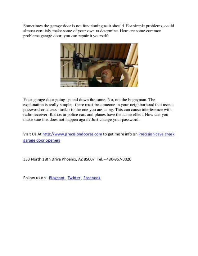 Precision Cave Creek Garage Door Openers