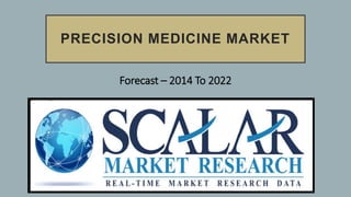 PRECISION MEDICINE MARKET
Forecast – 2014 To 2022
 