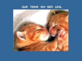 QUE  TEIME  EM  SER  LEAL 